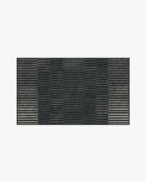 Shadow Stripe Charcoal Flatwoven Rug - 60x90 - Machine Washable Area Rug - Kid & Pet Friendly - Indoor Rugs - Ruggable - thumbnail 2