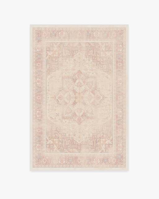 Kamran Soft Pink Rug - 120x185 - Machine Washable Area Rug - Kid & Pet Friendly - Indoor Rugs - Ruggable - image 1