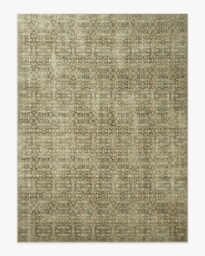 Sierra Wheat Rug Green - 275x365 - Machine Washable Area Rug - Kid & Pet Friendly - Indoor Rugs - Ruggable