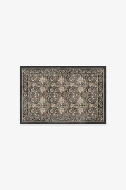 Honeysuckle & Tulip Dark Wood Flatwoven Rug by Morris & Co. Brown - 60x90 - Machine Washable Area Rug - Kid & Pet Friendly - Indoor Rugs - Ruggable - image 1