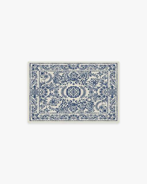 Delphina Delft Blue Rug - 60x90 - Machine Washable Area Rug - Kid & Pet Friendly - Indoor Rugs - Ruggable - image 1