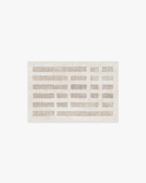 Laine Ivory & Natural Flatwoven Rug - 60x90 - Machine Washable Area Rug - Kid & Pet Friendly - Indoor Rugs - Ruggable - image 1