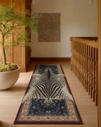 On Safari Sapphire Flatwoven Rug by Iris Apfel - 60x90 - Machine Washable Area Rug - Kid & Pet Friendly - Indoor Rugs - Ruggable - thumbnail 2