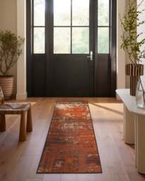 Patina Copper Multicolour Flatwoven Rug Orange - 60x90 - Machine Washable Area Rug - Kid & Pet Friendly - Indoor Rugs - Ruggable - thumbnail 2