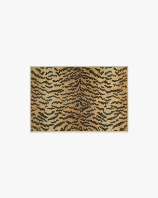 Tigre Gold Rug by Scalamandré - 60x90 - Machine Washable Area Rug - Kid & Pet Friendly - Indoor Rugs - Ruggable