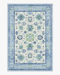 Serena Blue Rug by Mrs. Alice - 200x290 - Machine Washable Area Rug - Kid & Pet Friendly - Indoor Rugs - Ruggable - thumbnail 1
