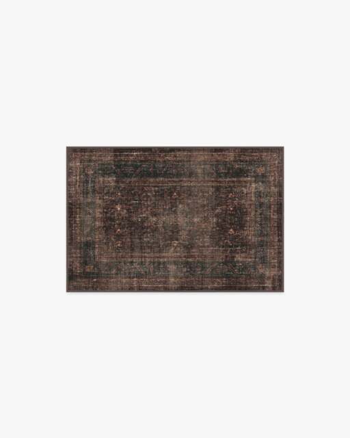 Rowan Bordeaux Flatwoven Rug Brown - 60x90 - Machine Washable Area Rug - Kid & Pet Friendly - Indoor Rugs - Ruggable - image 1