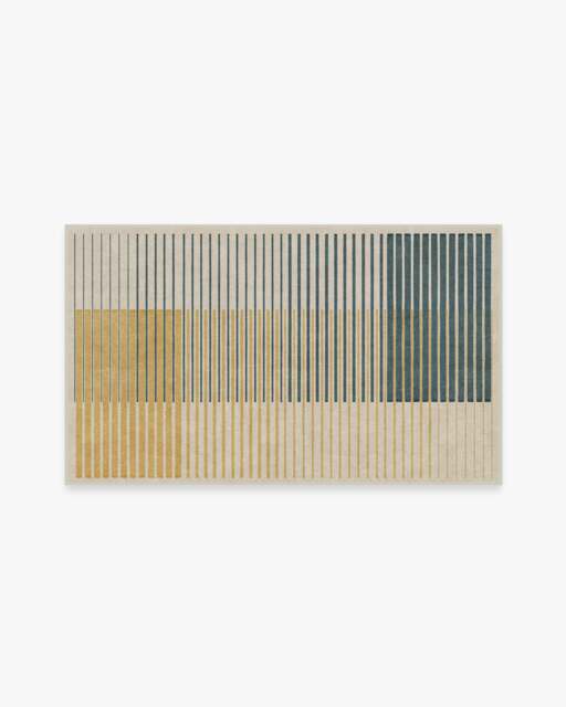 Gradasi Teal Quartz Flatwoven Rug - 90x150 - Machine Washable Area Rug - Kid & Pet Friendly - Indoor Rugs - Ruggable - image 1