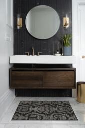 Dark Side Damask Charcoal Rug - 60x90 - Machine Washable Area Rug - Kid & Pet Friendly - Indoor Rugs - Ruggable - thumbnail 2