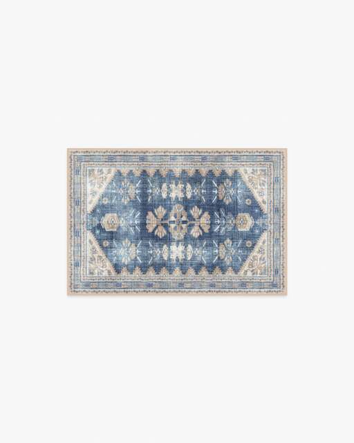 Pradera Navy Flatwoven Rug - 60x90 - Machine Washable Area Rug - Kid & Pet Friendly - Indoor Rugs - Ruggable - image 1