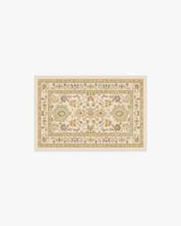 Calabria Cream & Gold Flatwoven Rug - 60x90 - Machine Washable Area Rug - Kid & Pet Friendly - Indoor Rugs - Ruggable - thumbnail 1