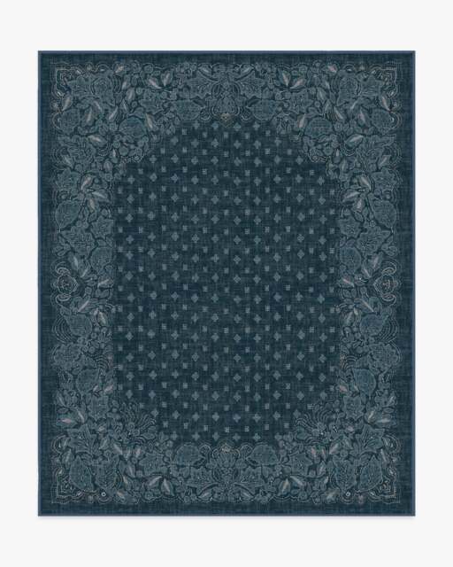 Prato Midnight Blue Rug - 245x305 - Machine Washable Area Rug - Kid & Pet Friendly - Indoor Rugs - Ruggable - image 1