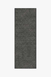 Parquet Black Outdoor Rug - 75x215 - Machine Washable Area Rug - Kid & Pet Friendly - Outdoor Rugs - Ruggable - thumbnail 1