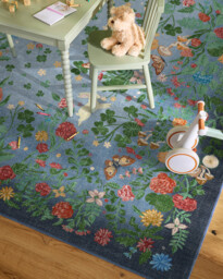 Lily Pad Midnight Multicolour Flatwoven Rug - 90x150 - Machine Washable Area Rug - Kid & Pet Friendly - Indoor Rugs - Ruggable - thumbnail 2
