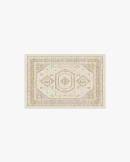Shira Ivory & Natural Flatwoven Rug - 60x90 - Machine Washable Area Rug - Kid & Pet Friendly - Indoor Rugs - Ruggable - image 1