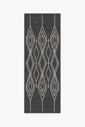 Gemma Lattice Black Outdoor Rug - 75x215 - Machine Washable Area Rug - Kid & Pet Friendly - Outdoor Rugs - Ruggable - thumbnail 1