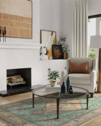 Tallulah Natural Jade Rug - 75x365 - Machine Washable Area Rug - Kid & Pet Friendly - Indoor Rugs - Ruggable - thumbnail 2