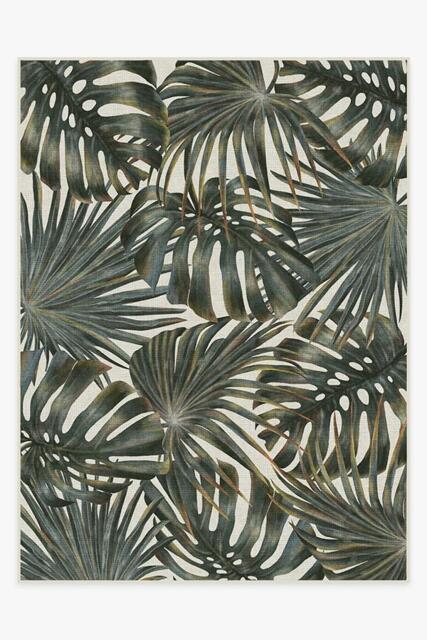 Tropical Green Outdoor Rug - 275x365 - Machine Washable Area Rug - Kid & Pet Friendly - Outdoor Rugs - Ruggable - image 1