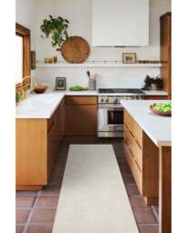 Crosshatch Beige Ivory Flatwoven Rug - 305x425 - Machine Washable Area Rug - Kid & Pet Friendly - Indoor Rugs - Ruggable - thumbnail 2