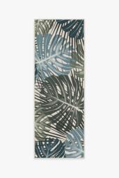 Monstera Jade Flatwoven Rug - 75x215 - Machine Washable Area Rug - Kid & Pet Friendly - Indoor Rugs - Ruggable - thumbnail 1