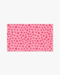 Dancing Dots Pink & Red Rug - 90x150 - Machine Washable Area Rug - Kid & Pet Friendly - Indoor Rugs - Ruggable - thumbnail 1