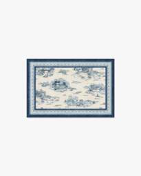Provence Toile Delft Blue Flatwoven Rug - 60x90 - Machine Washable Area Rug - Kid & Pet Friendly - Indoor Rugs - Ruggable - thumbnail 1