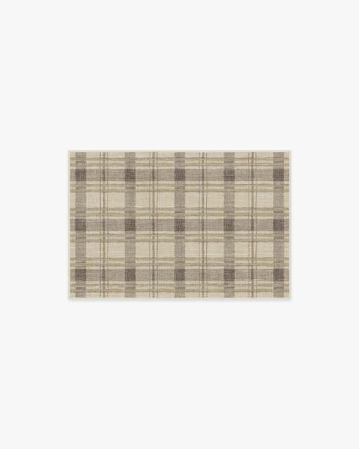 Piper Plaid Neutral Rug - 60x90 - Machine Washable Area Rug - Kid & Pet Friendly - Indoor Rugs - Ruggable - image 1