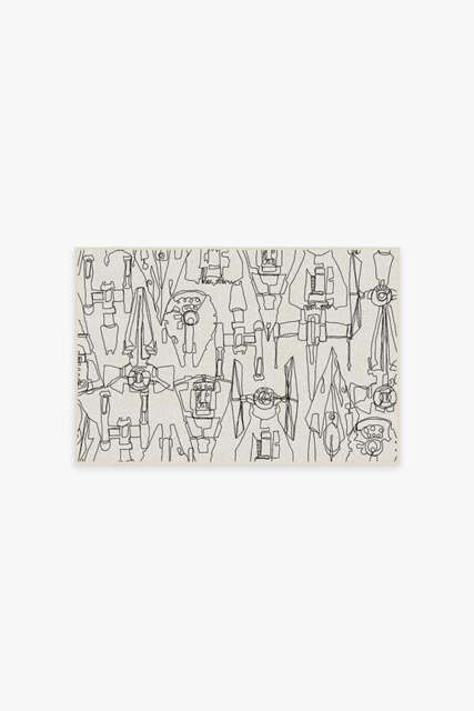 Star Wars Armada Creme Flatwoven Rug - 60x90 - Machine Washable Area Rug - Kid & Pet Friendly - Indoor Rugs - Ruggable - image 1