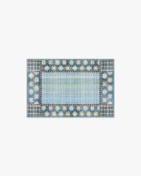 Rowley Blue Flatwoven Rug - 60x90 - Machine Washable Area Rug - Kid & Pet Friendly - Indoor Rugs - Ruggable - thumbnail 1