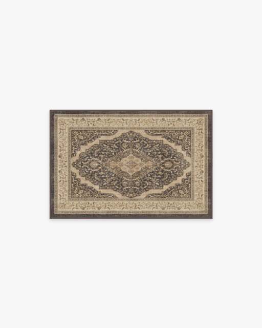 Adeline Dark Wood Flatwoven Rug Brown - 60x90 - Machine Washable Area Rug - Kid & Pet Friendly - Indoor Rugs - Ruggable - image 1