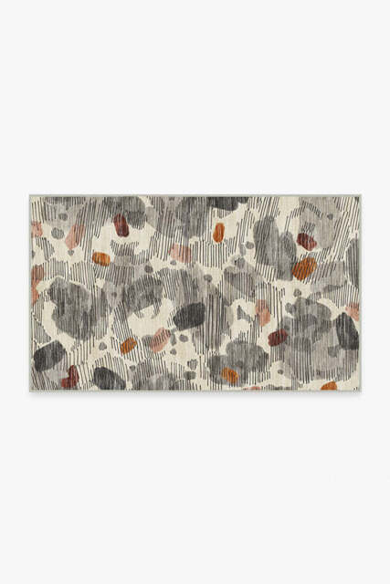 Leona Warm Grey Tufted Rug - 90x150 - Machine Washable Area Rug - Kid & Pet Friendly - Indoor Rugs - Ruggable