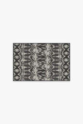 Corellian Ikat Black Flatwoven Rug - 60x90 - Machine Washable Area Rug - Kid & Pet Friendly - Indoor Rugs - Ruggable - thumbnail 1