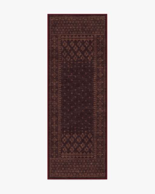 Fernanda Burgundy Rug - 75x215 - Machine Washable Area Rug - Kid & Pet Friendly - Indoor Rugs - Ruggable - image 1