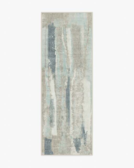 Velin Ashen Blue Rug - 75x215 - Machine Washable Area Rug - Kid & Pet Friendly - Indoor Rugs - Ruggable - image 1