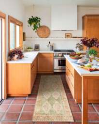 Zosia Sage & Gold Flatwoven Rug - 75x215 - Machine Washable Area Rug - Kid & Pet Friendly - Indoor Rugs - Ruggable - thumbnail 2