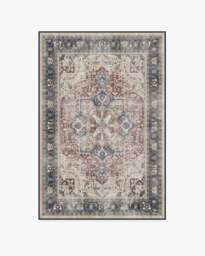 Kamran Royal Blue Flatwoven Rug - 120x185 - Machine Washable Area Rug - Kid & Pet Friendly - Indoor Rugs - Ruggable - thumbnail 1