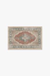 Jolie Teal Rose Tufted Rug - 60x90 - Machine Washable Area Rug - Kid & Pet Friendly - Indoor Rugs - Ruggable - thumbnail 1