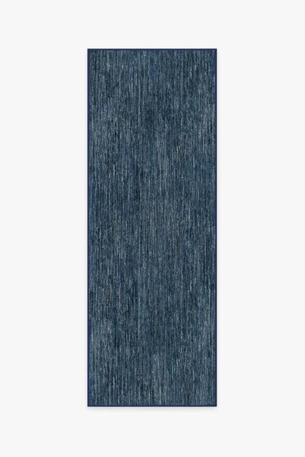 Chunky Solid Blue Outdoor Rug - 75x215 - Machine Washable Area Rug - Kid & Pet Friendly - Outdoor Rugs - Ruggable - image 1