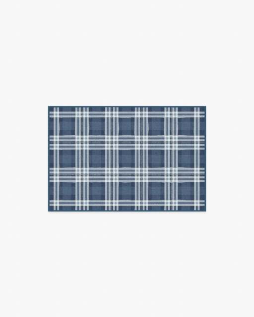 Birke Blue Flatwoven Rug - 60x90 - Machine Washable Area Rug - Kid & Pet Friendly - Indoor Rugs - Ruggable - image 1