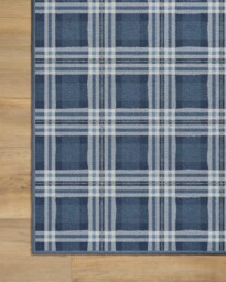 Birke Blue Flatwoven Rug - 60x90 - Machine Washable Area Rug - Kid & Pet Friendly - Indoor Rugs - Ruggable - thumbnail 2