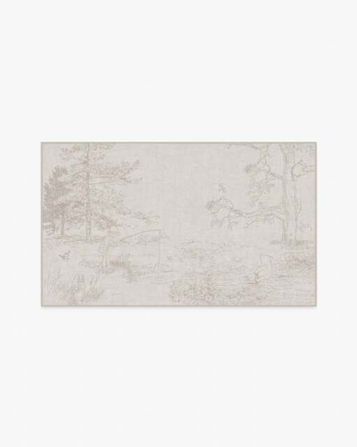 Hundred Acre Wood Soft Grey Flatwoven Rug - 90x150 - Machine Washable Area Rug - Kid & Pet Friendly - Indoor Rugs - Ruggable - image 1