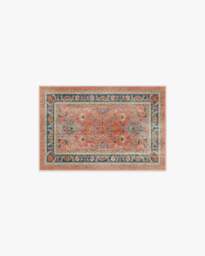 Calabria Coral Multicolour Flatwoven Rug - 60x90 - Machine Washable Area Rug - Kid & Pet Friendly - Indoor Rugs - Ruggable - thumbnail 1