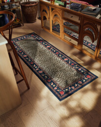 Kensington Sapphire & Brown Flatwoven Rug by RIXO - 60x90 - Machine Washable Area Rug - Kid & Pet Friendly - Indoor Rugs - Ruggable - thumbnail 2