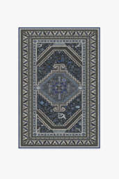 Zareen Steel Blue Rug - 120x185 - Machine Washable Area Rug - Kid & Pet Friendly - Indoor Rugs - Ruggable - thumbnail 1