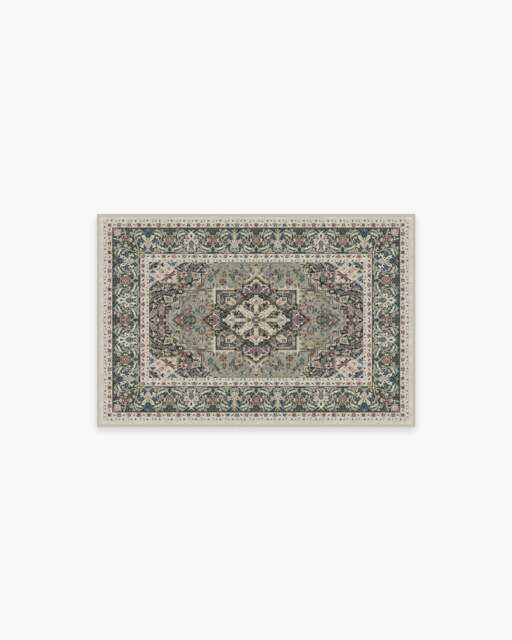 Hendesi Heriz Sage Rug - 60x90 - Machine Washable Area Rug - Kid & Pet Friendly - Indoor Rugs - Ruggable - image 1