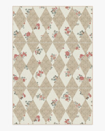 Posie Ivory Rug - 185x275 - Machine Washable Area Rug - Kid & Pet Friendly - Indoor Rugs - Ruggable - thumbnail 1