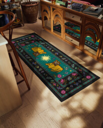 Lionâs Cub Charcoal Multicolour Flatwoven Rug by RIXO - 60x90 - Machine Washable Area Rug - Kid & Pet Friendly - Indoor Rugs - Ruggable - thumbnail 2