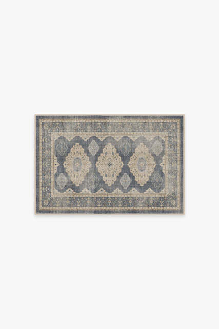 Maxine Dusk Blue Flatwoven Rug - 60x90 - Machine Washable Area Rug - Kid & Pet Friendly - Indoor Rugs - Ruggable - image 1