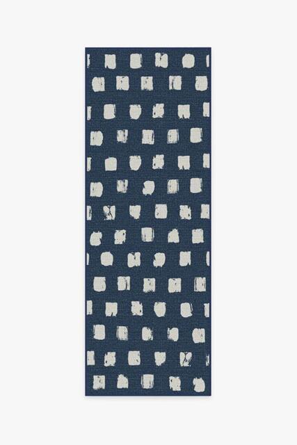 Cobblestone Navy Outdoor Rug - 75x215 - Machine Washable Area Rug - Kid & Pet Friendly - Outdoor Rugs - Ruggable - image 1