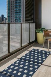 Cobblestone Navy Outdoor Rug - 75x215 - Machine Washable Area Rug - Kid & Pet Friendly - Outdoor Rugs - Ruggable - thumbnail 2